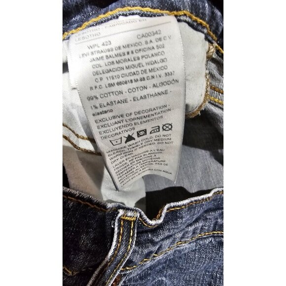 Signature By Levi Strauss & Co. Slim Fit Dark Denim Jeans Men's S37 (33x30) - Picture 5 of 6